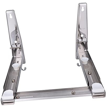 Luxshiny Support De Four à Micro-ondes Pliable Avec Fente De Fixation Et Crochet Pour Cuisine Charge Jusqu