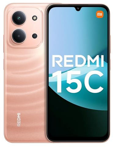 XIAOMI Redmi 15C Smartphone 4+128GB Pantalla de 6.9 120Hz cámara IA de 50MP batería de 6000mAh Carga rápida de 33W procesador Octa -Naranja