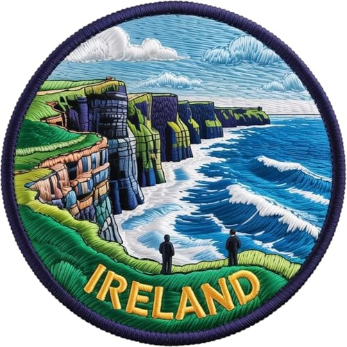 Irland-Aufnäher, bestickt, zum Aufbügeln oder Aufnähen, 7,6 cm, Reise, Europa, Souvenir, Geschenk