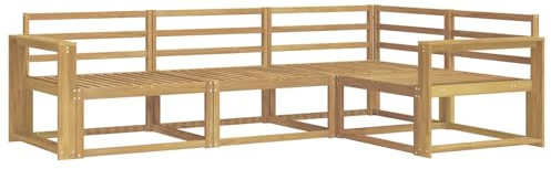 vidaXL Outdoor-Sofagarnitur 4 pcs Weiß 251,5 x 172,5 x 73 cm, Anpassbare Gartenmöbel, modernes Patio-Sofa, gemütliche Sitzgruppe, wetterfest und robust