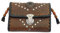 Geldbörse Leder braun Nieten Conchos Indian Western Style 13x10 cm