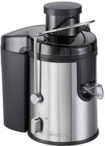 Clatronic Entsafter | ganze Früchte zerkleinern | großer Einfüllschacht | Slow Juicer | Tropfstopp für sauberes Arbeiten | einfache Reinigung | 400W | Entsafter Gemüse und Obst | Juicer | AE 3666