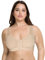 Fruit of the Loom Women's Comfort Front Close Sport Bra with Mesh Straps Bra, Sand, 44