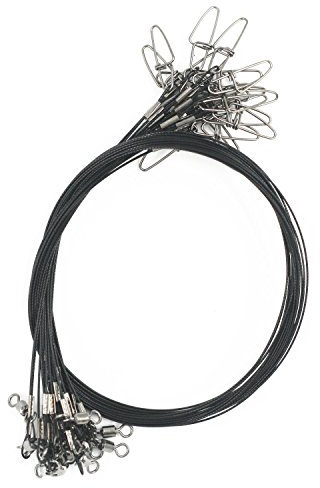 Fishing Wire Leader Trace 100LB: 20pcs Stainless Steel Pike Fishing Leader Line Rig