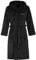 Di Vadini Unisex Herren Damen Bademantel Florenz mit Kapuze I Morgenmantel flauschig I Nachtwäsche aus edler Mikrofaser Farbe: Grey/Black Gr. XXL