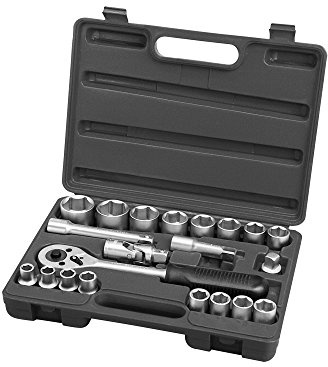 EXTOL PREMIUM Hohlsteckkopf, Set 21 Stck, CrV, 1/2