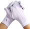 Weiße genähte Handschuhe für formelle Smokings, Schmuck-Inspektion, 2 Paar (Nylon 25,4 cm)