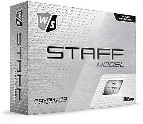 Wilson Staff Golf Balls, Staff Model, 12-Ball Set, Urethane, White, WGWP29000