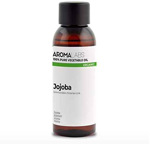 Aceite de Jojoba BIO (Simmondsia chinensis) - 50 mL - Aceite Vegetal Virgen Certificado Cosmos - Aroma Labs