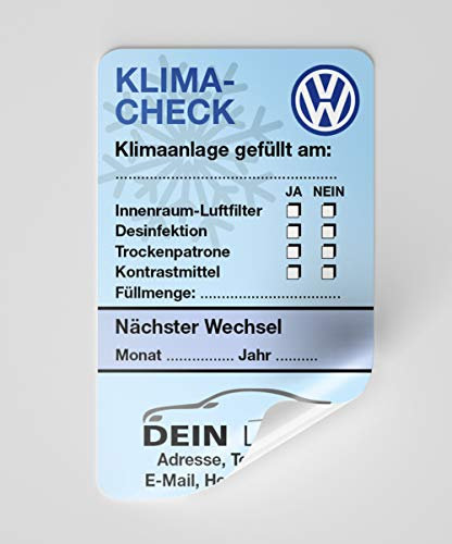 KFZ-Klima-Aufkleber Blau 1000 Stück Markenlogo & Firmenlogo
