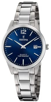 Festina Orologio Analogico Quarzo Donna con Cinturino in Acciaio Inox F20509/3