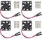 AOICRIE 4Pcs for Raspberry Pi 4 Quiet Fan, DC 5V 3.3V Brushless CPU Cooling Fan with for Raspberry Pi Heatsink for Raspberry Pi 4B / 3B+ / 3B/ Zero/Zero W or Other Robot Project