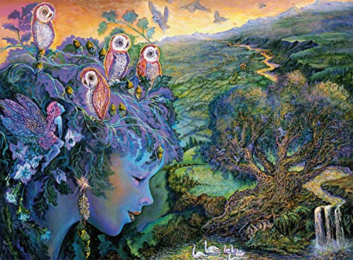 Buffalo Games - Flights of Fantasy - A Parlament of Owls (Glitter Edition) - Puzzle 1000 Teile blau