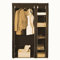 HUOLE XL Kleiderschrank Stoff Regal,Garderobenschrank,Campingschrank Stoffkleiderschrank mit Kleiderstange,Garderobe,DIY Innenraum Stoffkleiderschrank Vlies,110 * 45 * 178cm-Braun