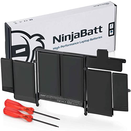 NinjaBatt A1582 A1502 A1493 Akku für Apple MacBook Pro Retina 13” [Frühzeitig 2015 Mitte 2014 Spät 2013]- Hohe Kapazität [72Wh/11,42V]