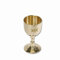 Mini Brass Altar Chalice- Triple Moon Goddess and Pentagram Wicca Chalice, 8.5 fl. oz Witchcraft Goblet Cup, Wiccan Supplies and Tools (45ml), Gold