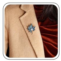 TseenYi Feuille Broche Broche Boho Perle Broche Bling Bling Bijoux pour Femmes et Filles Mode Chemise Clip Écharpe Clip Mariage Noël Saint Valentin (Bleu)