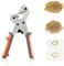 Dyna-Living Eyelet Punch Kit 6mm 1/4 Inch Grommet Kit Eyelet Pliers Hole Punch Handheld Grommets Eyelets and Punch Press Tool with 500pcs Eyelets for Fabric,Tarpaulin,Belts,Poster, Canvas