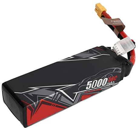 Fockety 3S Lipo Batterie 11.1V 50C 5000Mah, 3S1P XT60 Stecker Langlebig Stabile Hochleistungsumwandlung Langlebige Ausdauer RC Car Lithium Batterie für ZD Racing MX 07 4WD 1/7 RC Car