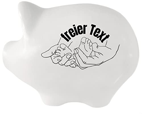 Sparschwein groß XXL aus Keramik Personalisierte mit Namen ohne öffnung für Mädchen und Jungen für Kinder und Erwachsene Kindersparschwein Spardose handgemalt