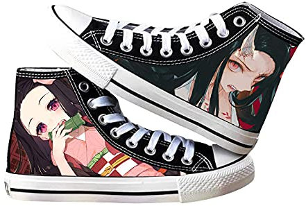 Xinchangda Kamado Tanjiro High Top Canvas Schuhe Unisex Anime Kamado Nezuko Paar Klassische Gedruckt Wohnungen Schuhe Mode Schnürschuhe Sneakers