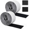 HAOMEEDUO 2 Rolle Klettband Selbstklebend Klettstreifen Extra Stark Klettband 50mm Breit Selbstklebender Klettverschluss 50mm*5 m Selbstklebendes Klebepad Schwarz Klett Breit für Montageanwendungen