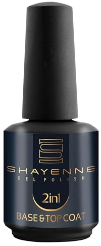 Shayenne 2in1 Base Coat & Top Coat 15 ml – Unterlack & Überlack mit Schwitzschicht, geeignet für UV/LED-Lampen. Perfekt für Nagellack, Gellack und Nagelgel – zwei Funktionen in einem Produkt