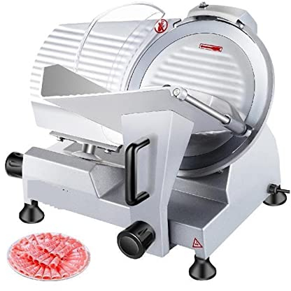 EYESLA 10 Inch Blade Electric Food Slicer Cutter Grinder Meat Slicer Machine for Commercial Deli Meat Cheese Beef Mutton Turkey