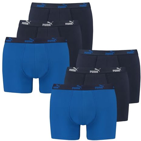 PUMA Herren Unterhosen Shorts Promo Boxer 6er Pack, Farbe:Blau, Größe:L, Artikel:-001 Blue Combo