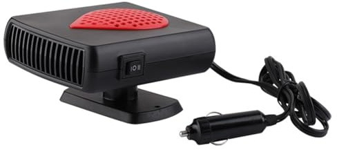 Loufy Ventilateur chauffant de voiture 12 V, 500 W pour pare-brise, ventilateur de refroidissement chaud et froid de voiture avec prise allume-cigare, et facile à installer