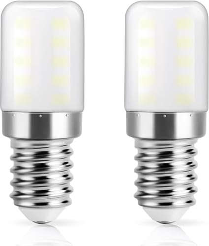 BHMAOYN E14 LED Lampe Birne 12V 4W=40W E14 Kaltweiß 6000K Mini LED Mais Lampenlampe Niedervolt Lampen für Wohnmobil,Solar, Camper Marine,Kühlschrank,Nähmaschine,Dunstabzug,2-Pack
