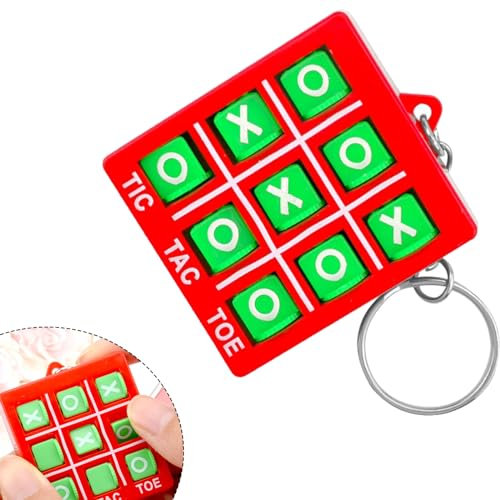 1 Pcs Tic Tac Tongue, Tic Tac Toe, Jeu Tac Tac, Porte-Clés Tic Tac Toe Pendentif