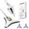 Fregona Giratoria 360º Triangular Autoescurrible - Mopa Multifuncional para Limpiar Azulejos, Paredes, Techo y Suelos - Mopa Giratoria con 2 Paños de Microfibra Extra - VORTIVEX Esfregona Rotativa