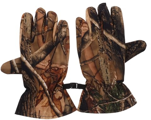 INOOMP 3 Paar Jagdhandschuhe Vollfingerhandschuhe wasserdichte rutschfeste Handschuhe Tarnhandschuhe Anti Rutsch Handschuhe Outdoor Jagd Tarnausrüstung Warme Handschuhe