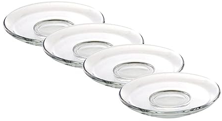 MOLUCKFU 4piezas Platillos Transparentes De Vidrio Platos Redondos Para Aperitivos Para Servir Snacks Fiestas o Reuniones Familiares