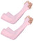 2XK-NOV 2 Paar Unisize Hochwertige Rutschfeste Kompressions Armstulpen für Männer und Frauen, UPF50+, Gaming Arm Sleeves, Volleyball Armschoner (Rosa)