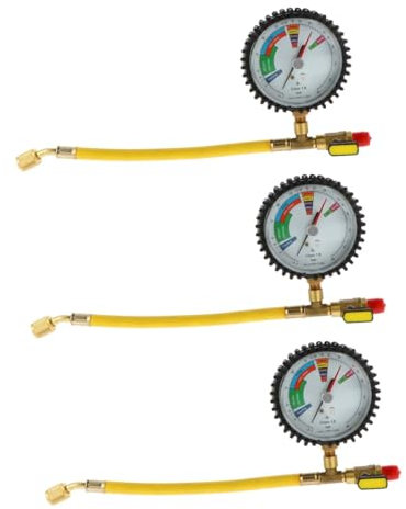 ULTECHNOVO Azzoto Clima 3 Pz Lista Di Controllo Di Connessione in Ingresso Manometro Condizionata Manometro ' Condizionata Regolatore Della Bombola Del Gas Tester Azoto Ottone