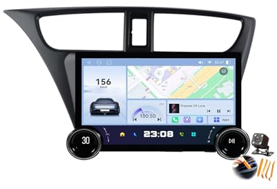 YLOXFW Autoradio Stereo Android 14.0 Navi für Civic 2012-2017 Sat GPS Navigation 11,8 Zoll 2K Cartablet DVD Multimedia Player FM BT Receiver mit Carplay 4G 5G WiFi DSP SWC,8core 8+128gb