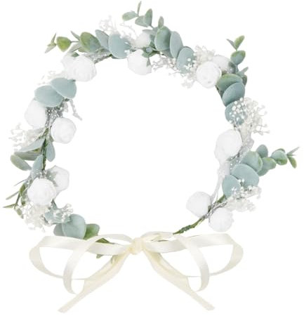 Blumenkranz Haarband, Verstellbares Haarband für Erstkommunion und Hochzeit - Mädchen Blumenkranz Haarschmuck