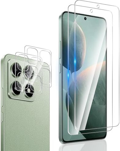 Bekiikoo Protector de Pantalla y Lente de Cámara para Xiaomi 14T [3+2 Piezas] - Antihuellas, Antiarañazos, 9H Dureza HD Vidrio Templado