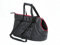 Hundetragetasche aus Kunstleder - Hundetransporttasche für kleine Hunde und Katzen bis 8 kg - praktische Transporttasche - Hundetasche - 30 x 58 x 32 cm - Schwarz