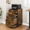 YITAHOME Mobiler Aktenschrank mit Rädern, Rollcontainer mit 4 Schubladen, Bürocontainer Schubladenschrank Rollschrank Rollwagen, Schubladenkommode für Zuhause Büro, 42 * 40 * 73CM (Vintagebraun)