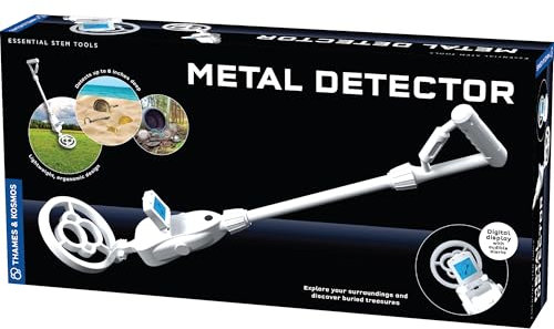 Thames & Kosmos Metal Detector | STEM Exploration Tool for Kids | Detects Metal Up to 6” Deep | Lightweight, Ergonomic Design | LCD Screen & Audio Feedback | Ages 8+