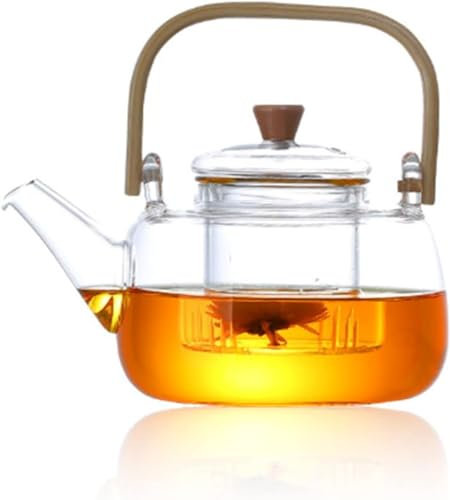 XLDZ Teekanne aus Borosilikatglas mit Teesieb – perfekt für losen Tee und Kaffee, hitzebeständiger Glaskessel (1000 ml)