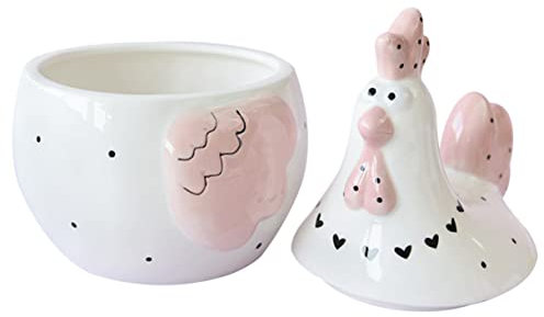 PRETYZOOM Ceramic Storage Tank Chicken Container Pot Chicken Holder Shaped Jar Refrigerator Cookie Jar Eggs Holder Rack Insulated Food Jar Portable Egg Storage Basket Door Ceramics