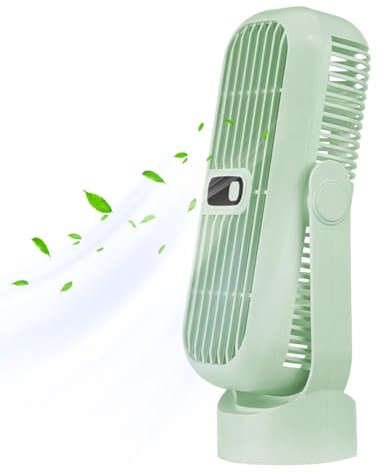 - Desk Fan, Compact Table Fan - Rechargeable Rotating Personal Cooling Device | Portable USB Powered Air Circuit for Office, Dorm, Bedroom, Summer