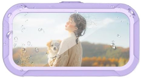 Shower Phone Holder - Bathroom Phone Holder - 360° Rotating Wall Mount Waterproof SmartPhone Case - High-Sensitivity Touchscreen Cellphone Holders For Bathroom Mirror Bathtub Kitchen Wall Mount