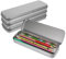 4 Stück Stiftebox Metall, Stifte Organizer Aufbewahrung Box Kleine Metalldosen Schachtel Blechdose Metallbox mit Deckel Pinselbox Aufbewahrungsbox für Schreibwaren, Gadget-Speicher, Kleinteile Schmuck