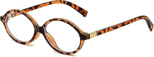 Dryxog Blaulichtfilter Brille, Damen Katzenauge Computer Brille Blaulichtfilter, Kleine Ovale Blue Light Glasses, Retro Modebrille Blaufilter für Handy Lessen Computer Und TV