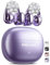 King Lucky Clip-on Earbuds Jewelry Wireless Bluetooth 5.4 Comfortable Open Ear Headphones with Detachable Flower Earrings,IPX5 Waterproof, 50H Play, for Women, Gift,Parties,Festival (Purple)